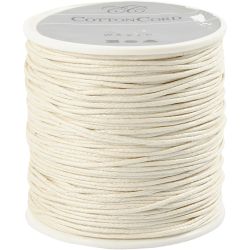 Puuvillany&ouml;ri, paksuus 1 mm, vahattu, luonnonvalkonen, 40 m/ 1 rll