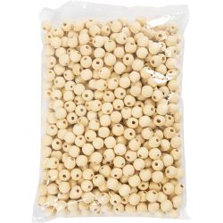 Puuhelmi, halk. 15 mm, aukon koko 3 mm, luonnonrusk., 500 kpl/ 1 pkt