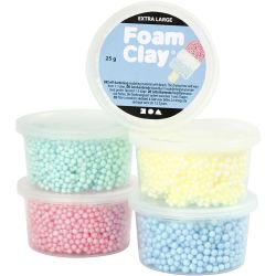Foam Clay Extra Large, v&auml;rilajitelma, 5x25 g/ 1 pkt