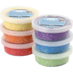 Foam Clay&reg; Helmimassa, metallinen, vahvat v&auml;rit, 6x14 g/ 1 pkt