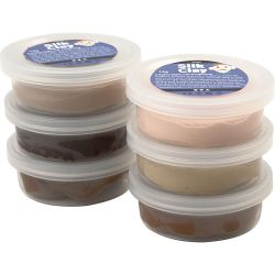 Silk Clay&reg;, skin colours, 6x14 g/ 1 pkt